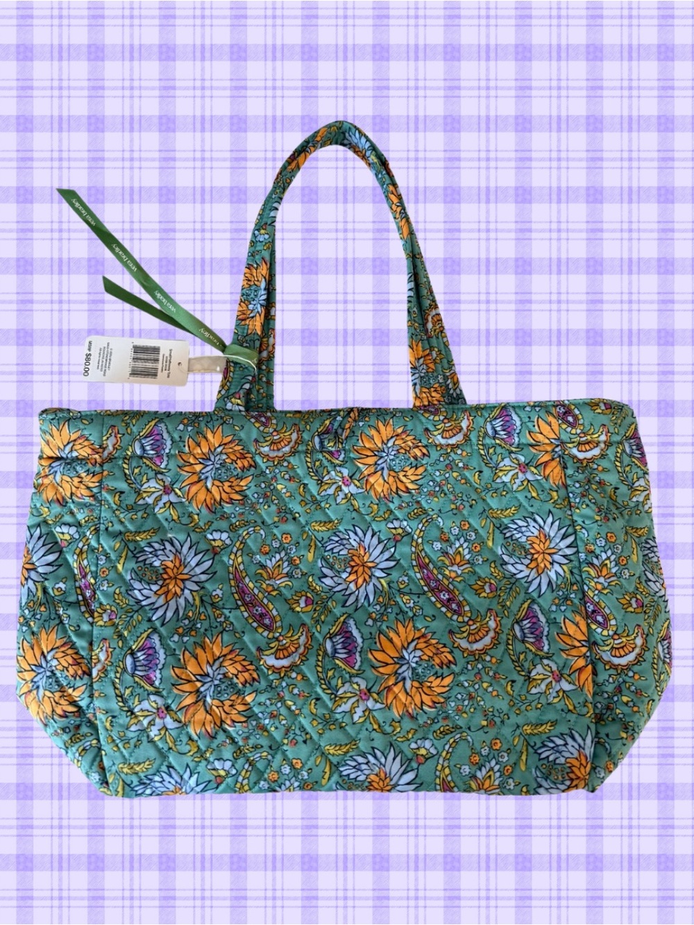 Vera Bradley Small Hathaway Tote - Gemstone Paisley Print, Quilted Tote